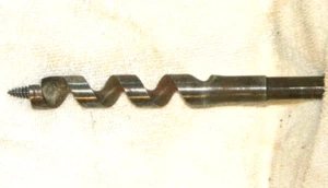Broca de barrena de madera de colección sin marca de 5/8" x 6 1/2" usada - Imagen 1 de 3
