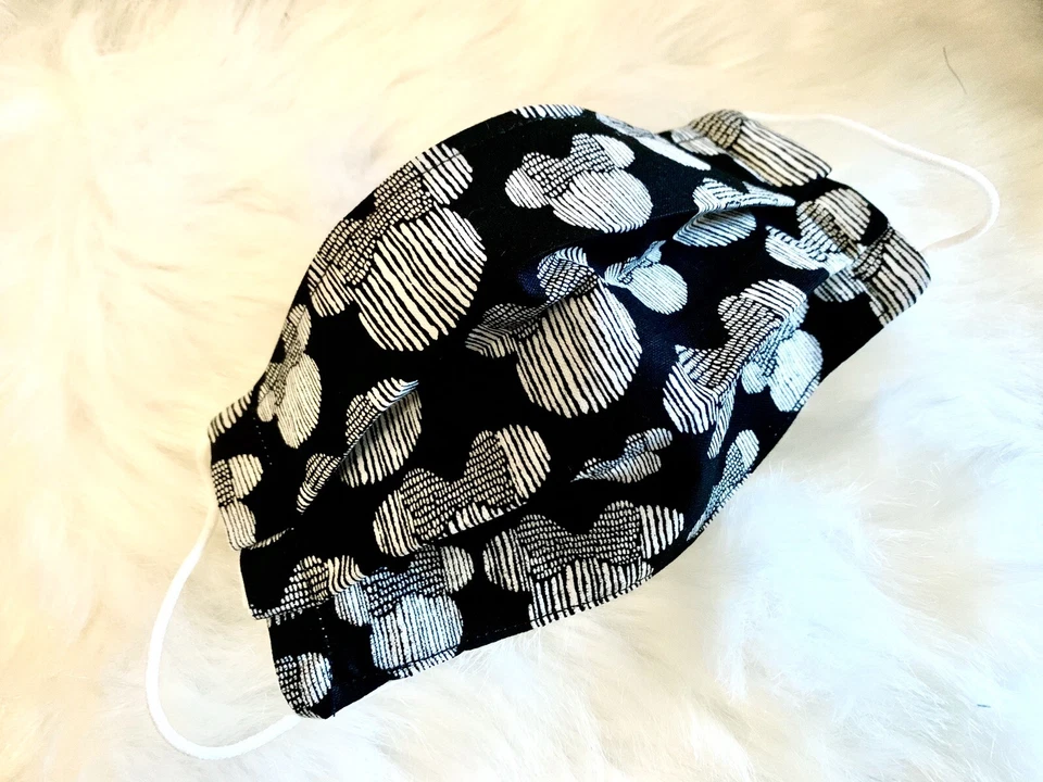 Black Minnie Mouse Disney Mask Washable Cotton Dual Layer Face Cover Kids - Image 1 of 1