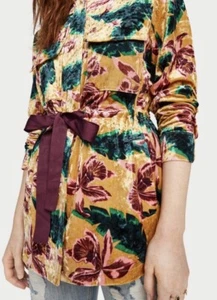 SCOTCH & SODA Velvet Floral Print Jacket NWT Size L - Picture 1 of 12