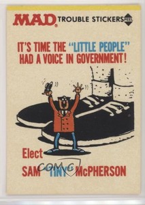 1983 Fleer Mad Stickers Trouble Stickers It's Time the Little People… 02v3