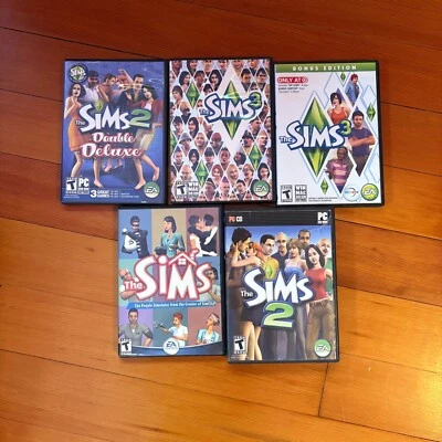The Sims PC Games Lot - Sims 2, Sims 3, Double Deluxe - Complete - Image 1 of 2