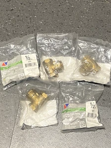 5X American Valve 1/2" FIP Brass 200 WATER,OIL,GAS Swing Check Valve Threaded - Picture 1 of 4