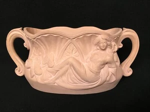 Klein Blumenschale Zeit Jugendstil aus Terrakotta Dekor Frau Blumenmuster Relief - Picture 1 of 9