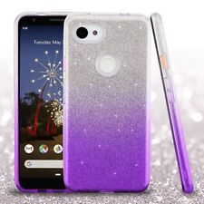 Google Pixel 3a XL - Purple Gradient Glitter Hybrid Case Cover