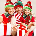 with Ball Knitted Christmas Hat Glow Christmas Scarf  Winter