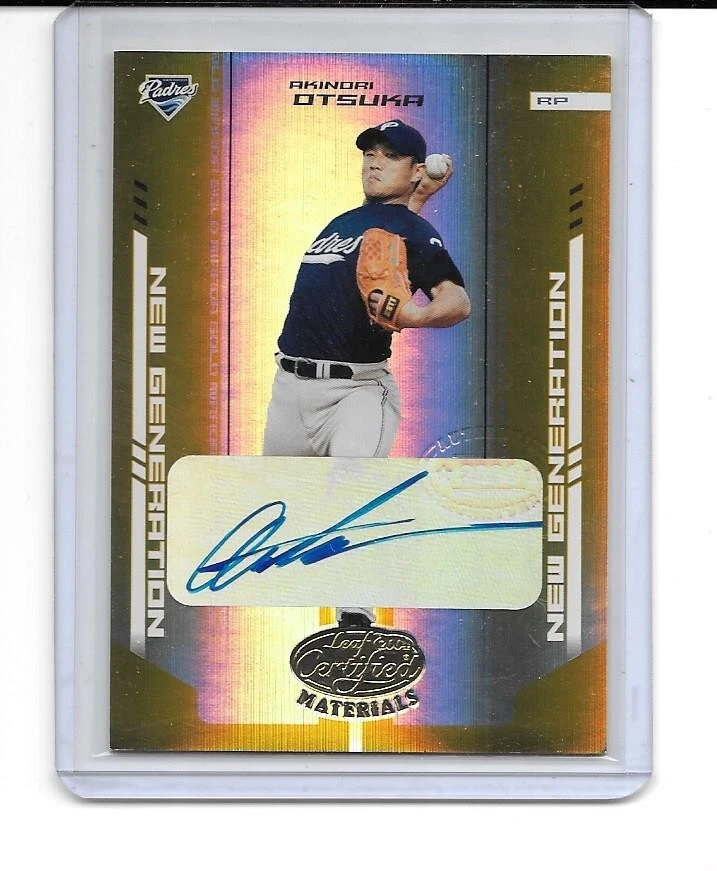 2004 CERTIFIED AKINORI OTSUKA RC AUTO MIRROR GOLD AUTOGRAPH # 25/25 PADRES - Image 1 of 1