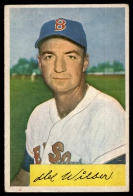 1954 Bowman Del Wilber G-VG (Crease) Boston Red Sox #178 - Image 1 of 2