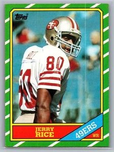 1986 Topps - Jerry Rice #161 (RC) - HOF EX *TARJETAS DE TEXTO* - Imagen 1 de 2