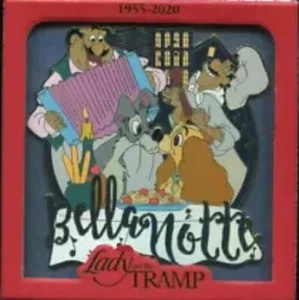 Disney Pin 139744 Lady and the Tramp Bella Notte DS Jumbo Spaghetti LE C-10 - Picture 1 of 9