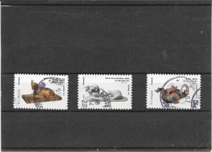 FRANCE 2013. LES ANIMAUX DANS L'ART. LOT DE 3 TIMBRES AUTOADHESIFS CACHETS RONDS - Imagen 1 de 1