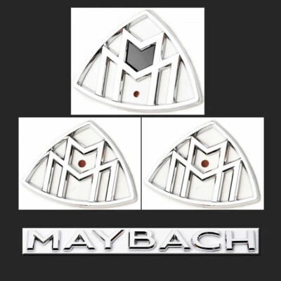 Insignia delantera automática emblema cromado "MAYBACH" 4 piezas para Mercedes-Benz S400 S500 Foto 1 de 2