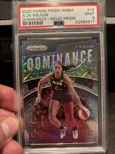 A'JA Wilson WNBA 2020 Panini Prizm MOJO #'d/25 PSA 9 como nuevo - Imagen 1 de 2