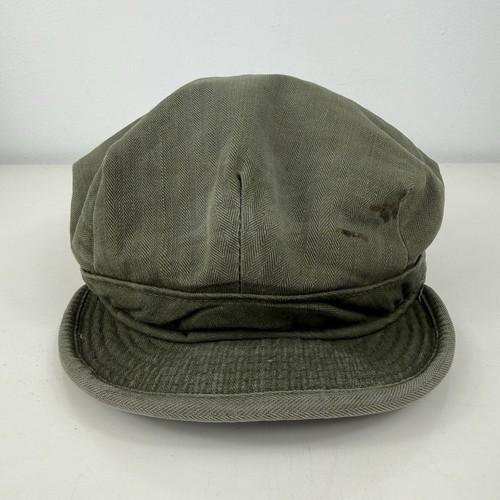 Vintage WW2 Era US Army Utility Field Cap Hat HBT Herringbone Twill | eBay