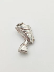 Vintage 925 Sterling Silber Nofretete Charm Anhänger  - Bild 1 von 3