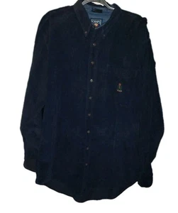 Vintage Chaps Ralph Lauren Herren XLT Cordhemd marineblau Knopf Dn 90er LS EUC - Bild 1 von 6