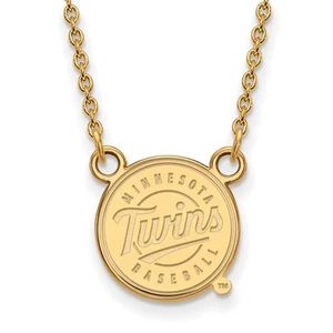 SS GP MLB Minn Twins Script Baseball Small Pendant 18 in Necklace - Picture 1 of 1