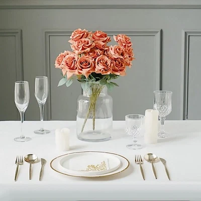 ТЕРРАКОТА 2 кусты 17 «шелковые розы искусственные цветы букеты вечеринки украшения - Изображение 1 из 4