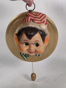 Musical Christmas Sounder • Elf Pixie • Plays Silent Night • Wall Mount • WORKS! - Picture 1 of 7
