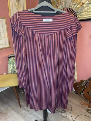 Vintage Nicole Miller for P.J. Walsh Striped Rayon Sheath mini dress size small - Image 1 of 4
