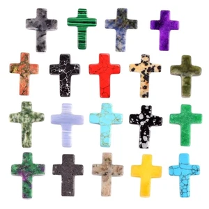 19Pcs Crystal Crosses No Piercing Fengshuis Decors Meditations Room Accent Charm - Picture 1 of 8