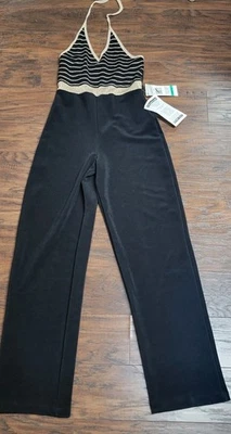 Sexy Mono Halter Y2k Años 90 Nuevo con Etiquetas 7/8 Negro Dorado Body Con Elastizado Breakin... Foto 1 de 4