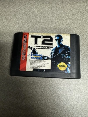 T2 - Terminator 2: Judgment Day (Sega Genesis, 1993) -Cartridge Only  Tested - Image 1 of 4