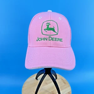 Gorra ajustable John Deere rosa bordada para mujer - Imagen 1 de 5