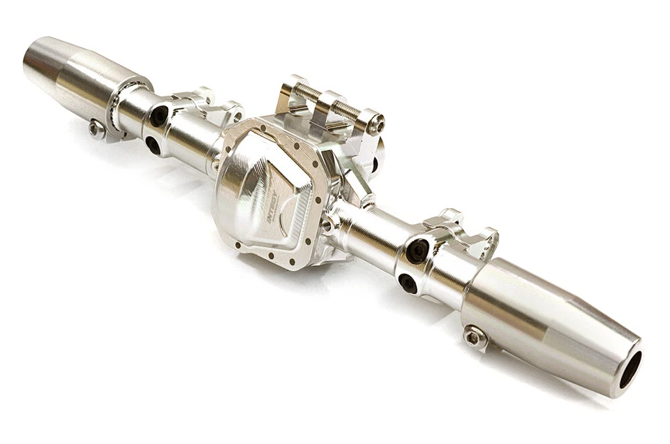 Integy Aluminum Complete Rear Axle Housing Assembly : SCX10 II C27153SILVER - Image 1 of 1