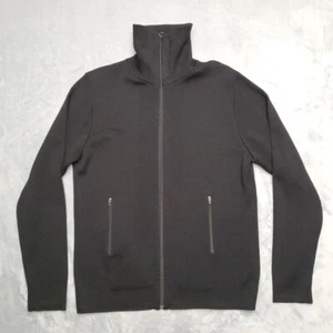 Zara Man Sweater Mens Medium Blac Full Zip Cardigan Classic Wool Casual  - Picture 1 of 8