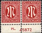 Twee zones (Allied Cast) 8 met Nummerplaat postfris 1945 aan-Post