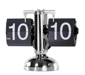 Flip Clock Klappzahlenuhr Retro Uhr Tischuhr Bahnhofsuhr Zuhause Tisch Dekor DHL - Bild 1 von 8