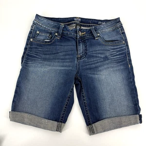 ANA Bermuda Jean Shorts Size 4P Petite 27 Cuffed Inseam 9" Modest Mom Summer - Picture 1 of 3
