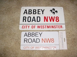2 señales de metal "THE BEATLES"" ABBEY ROAD NUEVAS CON ETIQUETAS CIUDAD DE WESTMINSTER PLACA DE PARED" - Imagen 1 de 11