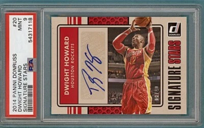 Panini Donruss Signature Stars 2014 Dwight Howard edición automática - #20 ¡PSA 9! POP 1! Foto 1 de 2