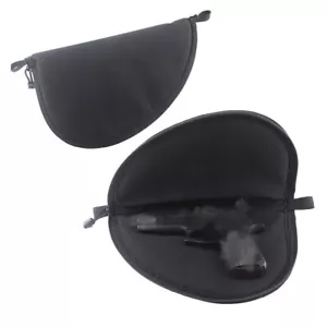 Tappeto pistola grande nylon nero custodia morbida imbottita custodia pistola a mano custodia con cerniera borsa - Foto 1 di 8