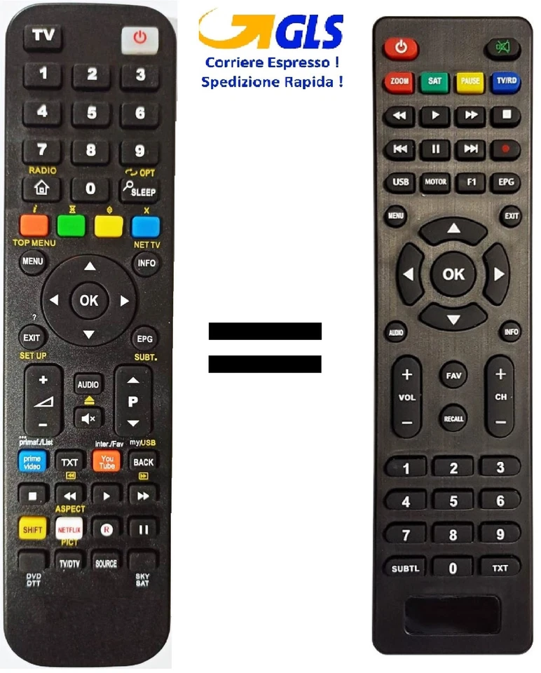 Telecomando gia' programmato per GIGATV - Immagine 1 di 1