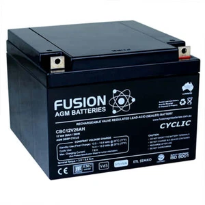 Fusion 12V 26Ah Deep Cycle AGM Battery - Picture 1 of 2