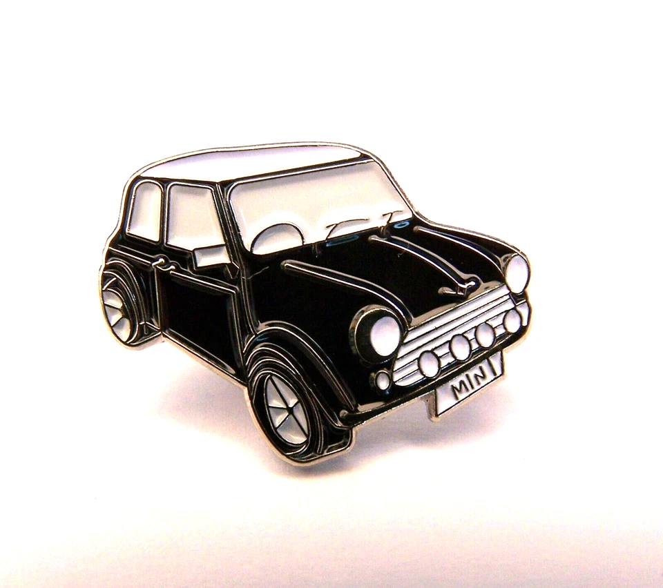 Um emblema clássico preto mini Cooper esmalte metal - Imagem 1 de 1