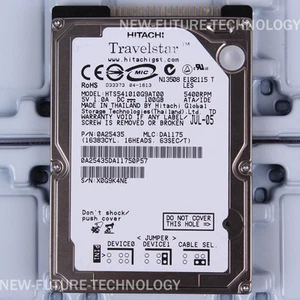 HITACHI (HTS541010G9AT00) 100 GB HDD 2.5" 8 MB 5400 RPM IDE Laptop Hard Disk - Picture 1 of 2