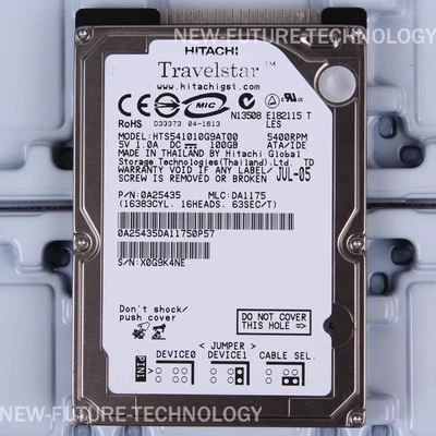 HITACHI (HTS541010G9AT00) 100 GB HDD 2.5" 8 MB 5400 RPM IDE Laptop Hard Disk - Image 1 of 2