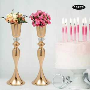 10 Stck. große Metall Hochzeit Blumenvase Tischdeko Herzstück 21,7 Zoll - Bild 1 von 13