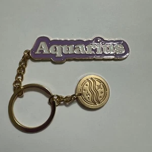 Portachiavi Zodiaco Smaltato ESPRESSIONI MODERNE Acquario Nuovo - Foto 1 di 3