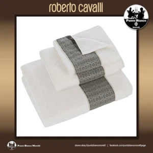 ROBERTO CAVALLI HOME | PLATINO juego de toallas de mano para invitados o sábana de baño - Imagen 1 de 10