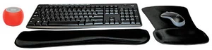 New Logitech MK270 Keyboard/Mouse Set + Boost Glow Speaker, & Wrist/Mouse Pads - Picture 1 of 8