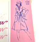 Manteau vintage années 70 extensible et couture 1080 tout temps motif maître de tranchée pleine longueur UC