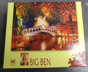 ROMPECABEZAS MILTON BRADLEY BIG BEN 1000 PIEZAS - FUEGOS ARTIFICIALES SOBRE EL PUENTE DE RIALTO - Imagen 1 de 2