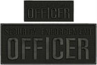 Security enforcement officer embroidery patch 4X10 and 2x5 hook black
