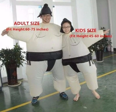 Funny Inflatable Sumo Wrestler Wrestling Suits Halloween Costume-Adult Size - Image 1 of 4