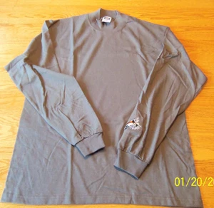 MEN'S WOODY'S STUD SNOWMOBILE SHIRT SIZE MED GRAY LS EMBRODERY ON SLEEVE NEW - Picture 1 of 3