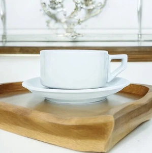 Porcelana Veracruz Brasil Blanco Cerámica Espresso Juego de Taza y Platillo NUEVO - Imagen 1 de 10